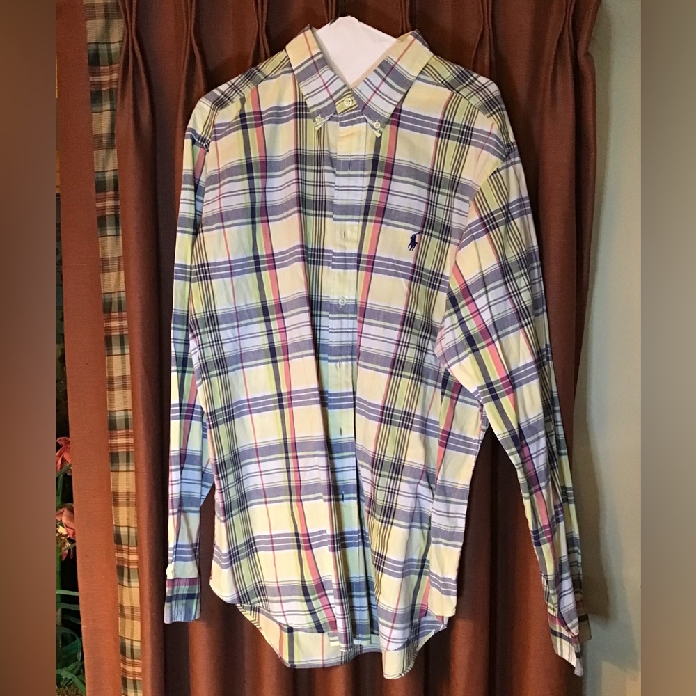 NWOT Beautiful Ralph Lauren Long Sleeve Casual Button Down Shirt in XL